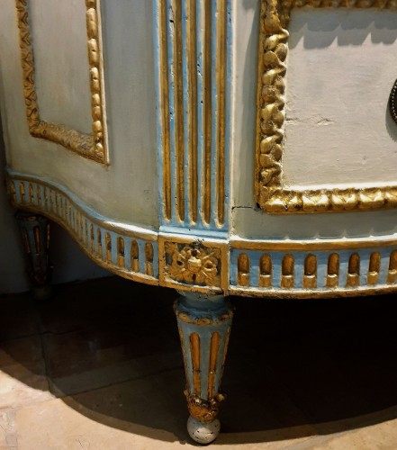 18th century - Pietmontese Painted And Gilted Commode , Turin circa 1780