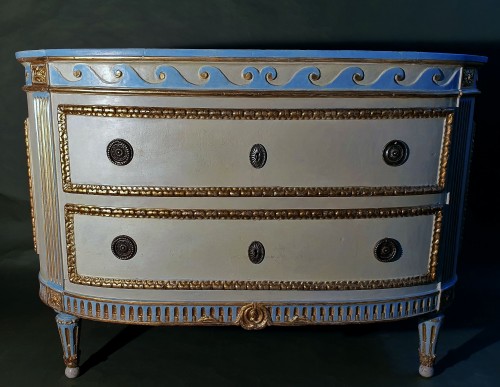 Pietmontese Painted And Gilted Commode , Turin circa 1780 - Transition