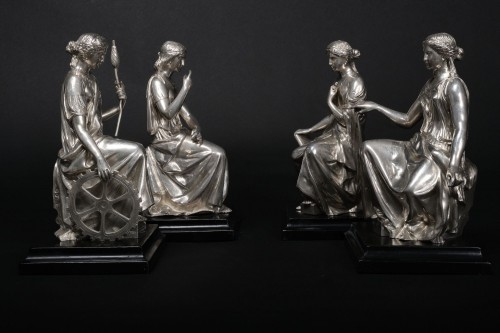 Four silver statues by William Gough, Birmingham ca. 1870 - 