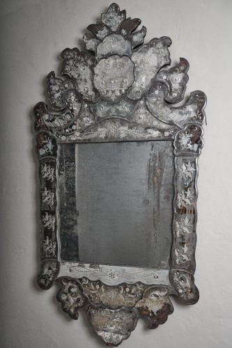 Very Large Engraved Murano Mirror, Venice 19th Century - 