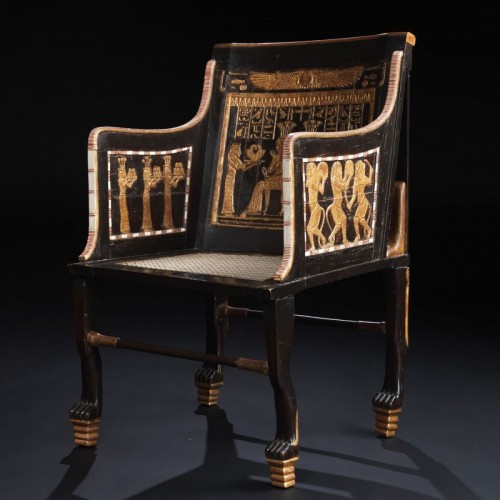 Antiquités - Princess Satamune&#039;s Throne replica ca. 1905/10 by Giuseppe Parvis (1831-1909)