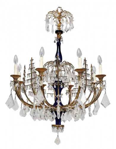 Important Rock Crystal And Gilt Bronze Chandelier, Russia Circa 1820