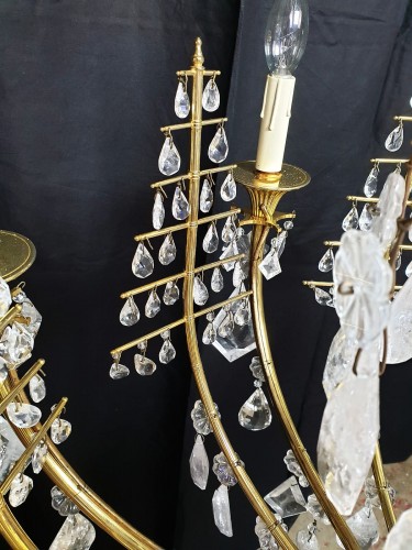 Lighting  - Important Rock Crystal And Gilt Bronze Chandelier, Russia Circa 1820