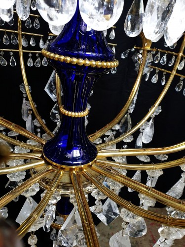 Important Rock Crystal And Gilt Bronze Chandelier, Russia Circa 1820 - 