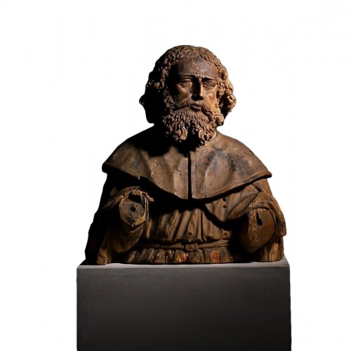 Important bust of a preaching saint, Franz Schwanthaler, 1683-1762