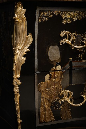 Louis XV style Commode In Coromandel Lacquer - 2nd Part Of The XIXth Century - Napoléon III