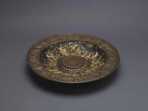 Large Brass Relief Plate, Piedmont Circa 1850 - Renaissance