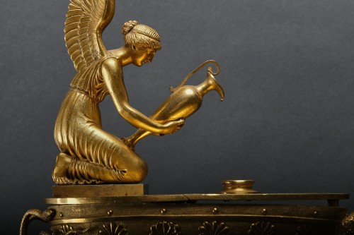 Inkwell, Large Oil Lamp &quot;Psyche à l&#039;aiguières&quot; after Percier et Fontaine, Paris 1810  - Decorative Objects Style Empire