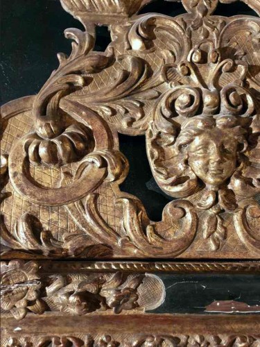 Richly Carved And Gilted Mirror From First Half 18th Century, Southern Fran - 