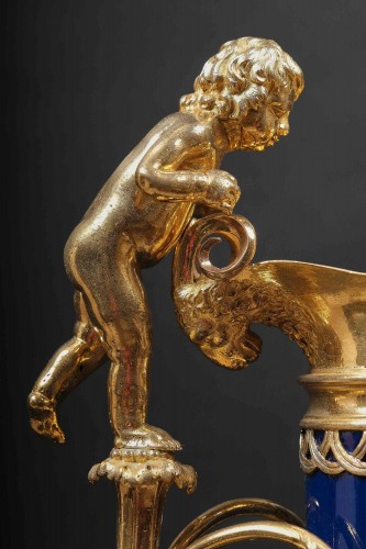 18th century - Ewer In Sèvres Porcelain And Gilt Bronze, Attr. Pierre Gouth