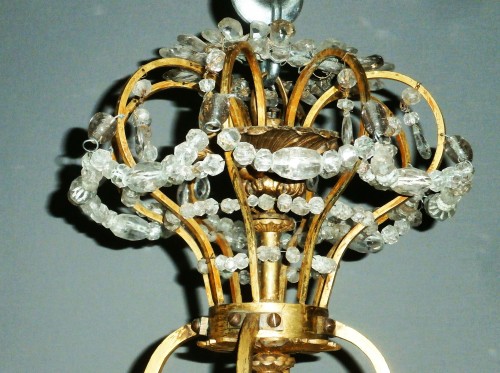 Napoléon III - Lustre cage en cristal de roche et bronze doré, Paris  fin19e