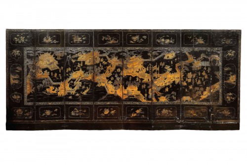 Very Large eight wing screen China, Quing, Late 18th early 19th