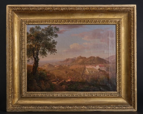 Pair Of Landscape Veduttes, Probably Veneto, Early 19th Century  - Paintings & Drawings Style Restauration - Charles X
