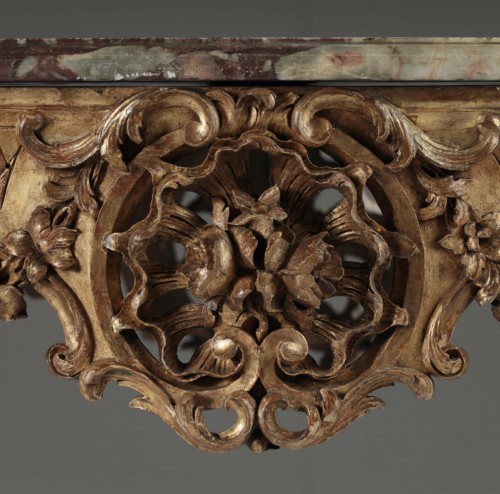 Table de milieu en bois doré du 19e siècle - Mobilier Style Napoléon III
