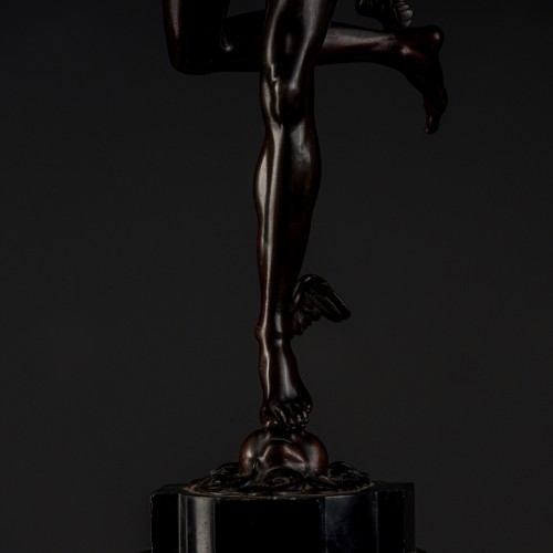 Sculpture Sculpture en Bronze - Mercure, bronze de du 19e siècle d'après Giambologna