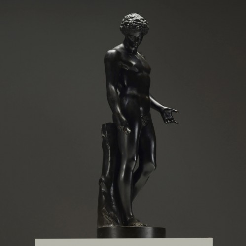Sculpture Sculpture en Bronze - Antinoüs Capitolin, bronze du grand tour 19e siècle
