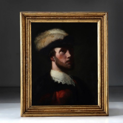 Antiquités - Portrait d'un jeune militaire, vers 1720