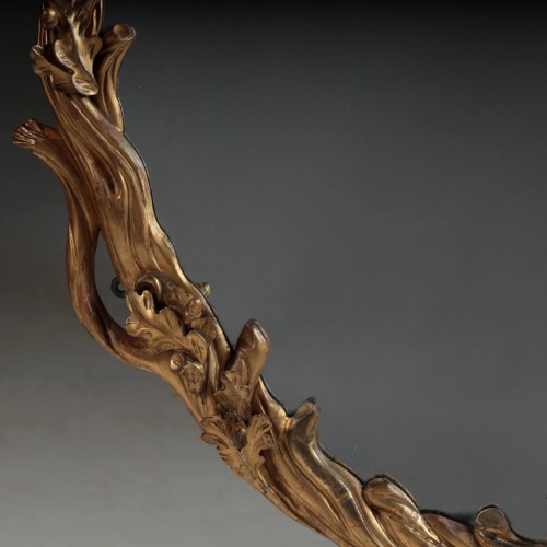 Un miroir ovale en bois doré de Guillaume IV - Vagabond Antiques