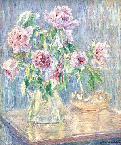William Malherbe (1884 - 1951) - Bouquet de fleurs - Tableaux et dessins Style Art Déco