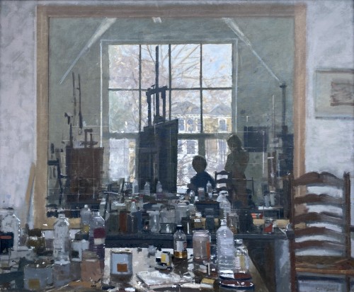 Ken Howard (1932 – 2022) The Mirror - South Bolton Garden - Paintings & Drawings Style 