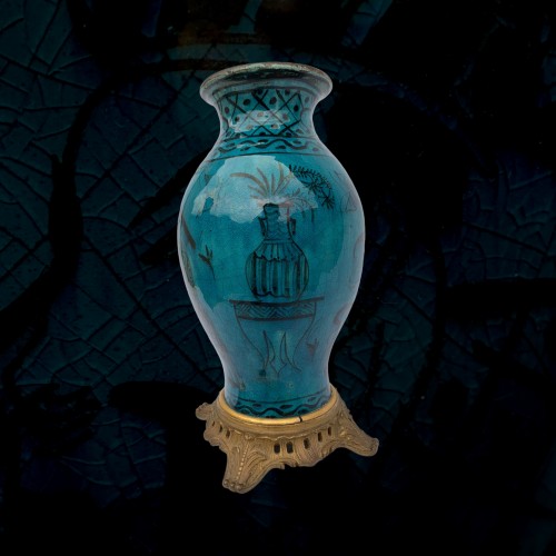 Persian turquoise vase with Chinese motifs, XVthI Century - 