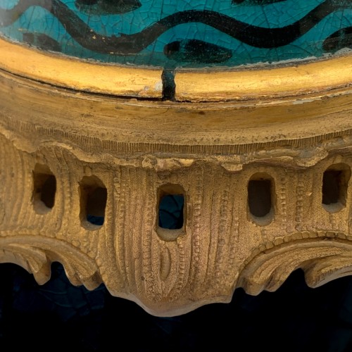  - Persian turquoise vase with Chinese motifs, XVthI Century