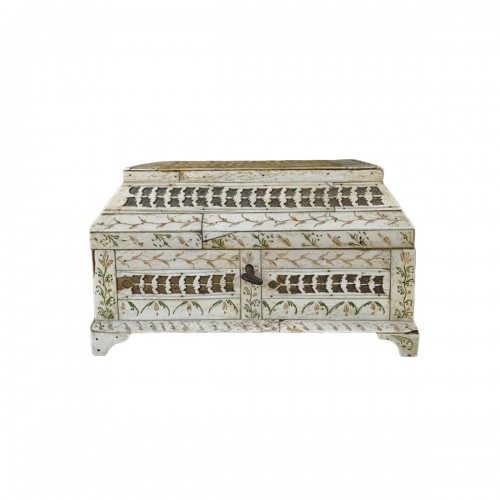 A Russian bone and wood casket, XIX Siecle