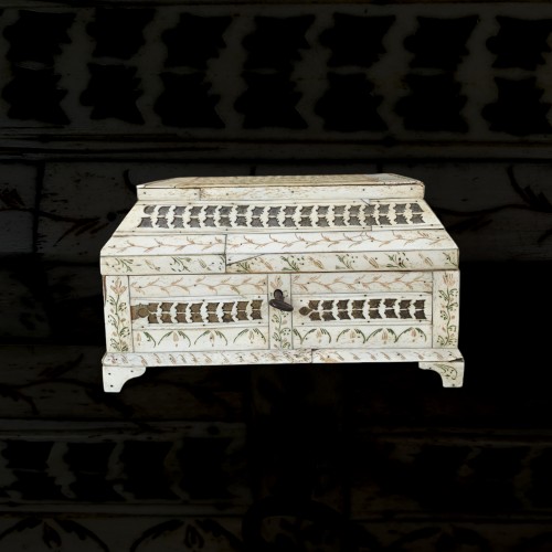 A Russian bone and wood casket, XIX Siecle - Objects of Vertu Style Napoléon III
