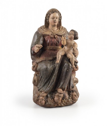 Sculpture Sculpture en Bois - Vierge a l’Enfant - Lombardie XVIIIe siècle
