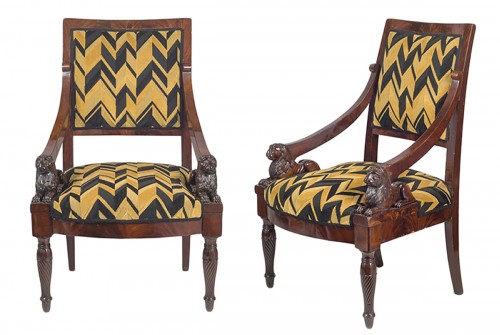 A pair of Empire armchairs , Naples