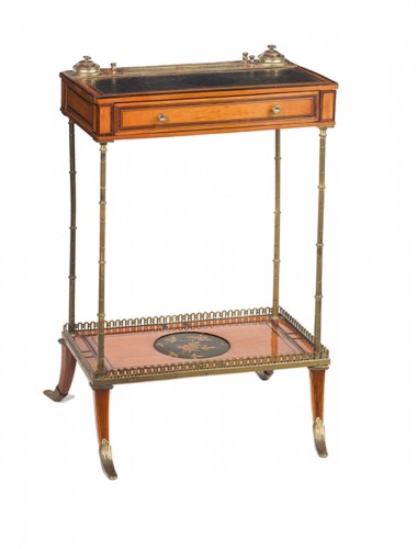 A gilt - bronze mounted sycamore small writing desk , circa 1830 -1840