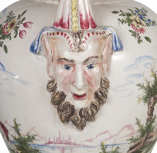 Paire de potiches en faience, XIXe siècle - Céramiques, Porcelaines Style Napoléon III