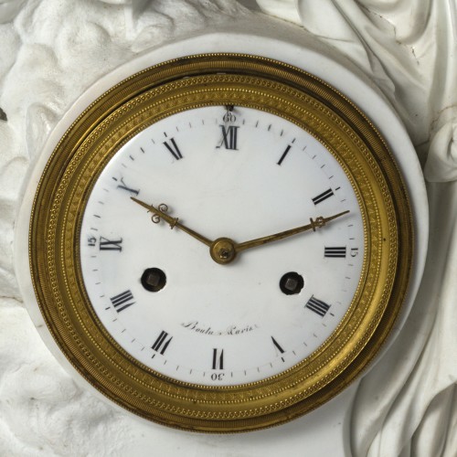 An Empire biscuit mantel clock, - 