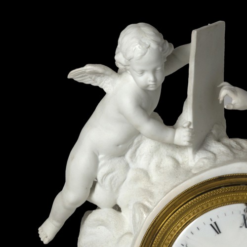 An Empire biscuit mantel clock, - Empire