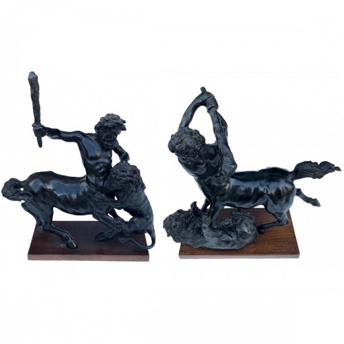 Paire de sculptures en bronze, Rome XVIIIe siècle