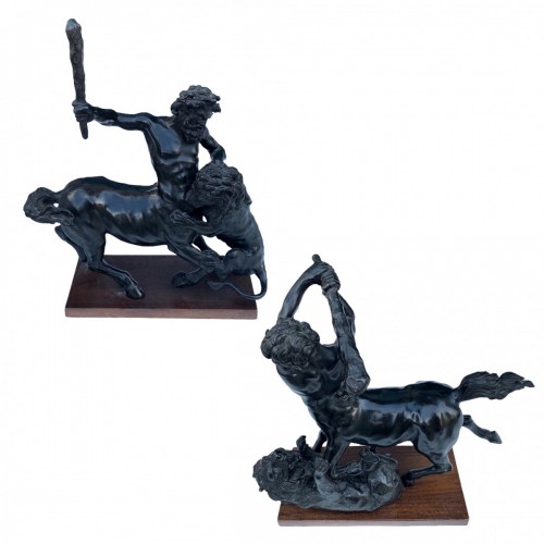 Antiquités - Pair of bronze sculptures, Rome, 18th Century