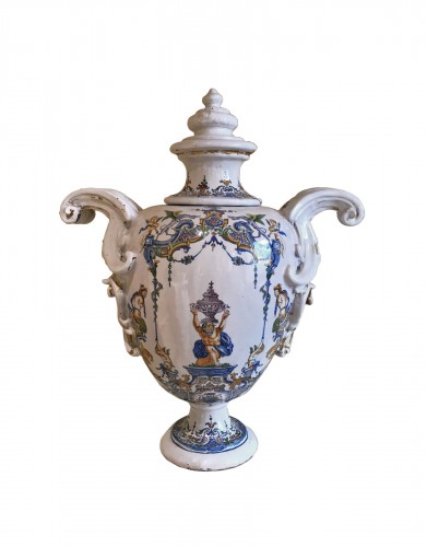 Large armored baluster vase