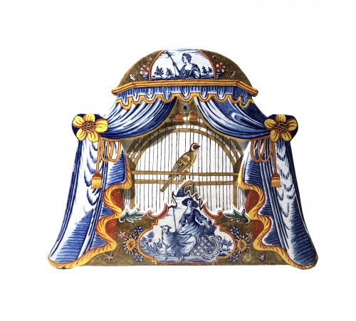 Wall plaque in the shape of a bird cage