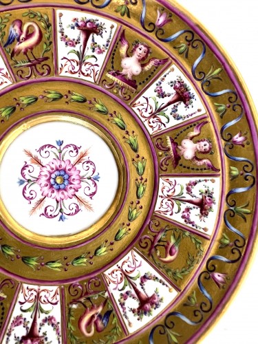 Gobelet Bolvry et sa soucoupe en porcelaine de Sèvres - Céramiques, Porcelaines Style 