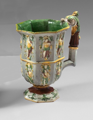 Très rare aiguière de l'école de Fontainebleau ou Paris - Céramiques, Porcelaines Style 