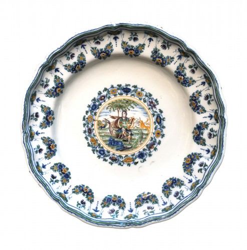 A Moustiers faience plate