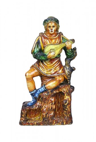 An Urbino maiolica statuette