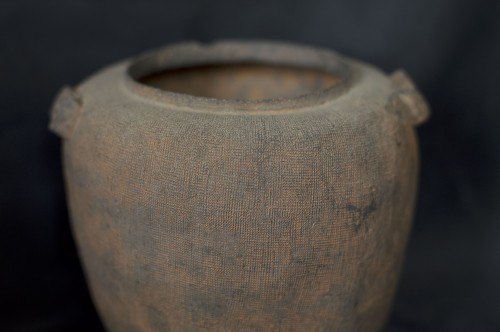 Earthenware Jar With Surface Impression Warring Sates (475-221 Bc), China - Asian Works of Art Style 