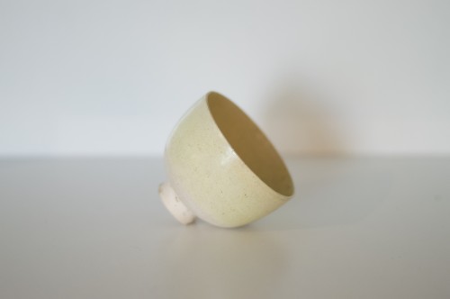 Earthenware white clay cup with white glaze, Northern Zhou or Sui Dynasty ( - Asian Works of Art Style 