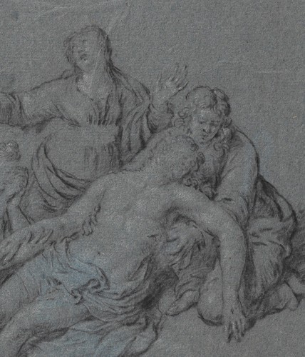 Tableaux et dessins Dessin, Aquarelle & Pastel - La Lamentation, Willem van Mieris (1662 – 1747) 