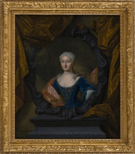 Mattheus Verheyden (1700–1777) - Portrait of a Lady - Paintings & Drawings Style Louis XV