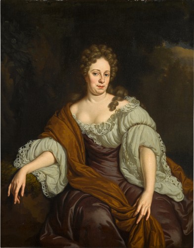 Michiel van Musscher (1645–1705) - Portrait of a Lady - Paintings & Drawings Style Louis XIV