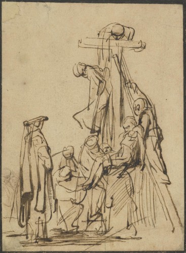Louis XIV - The Descent from the Cross, Rembrandt School, circa 1640-1650 