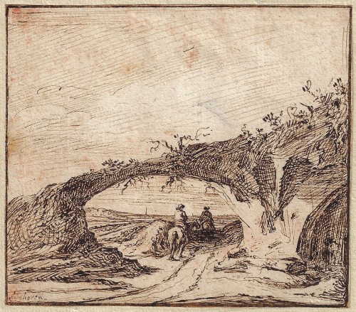 Nicolaes van Lijnhoven (c.1610–1702) Paysage avec voyageurs