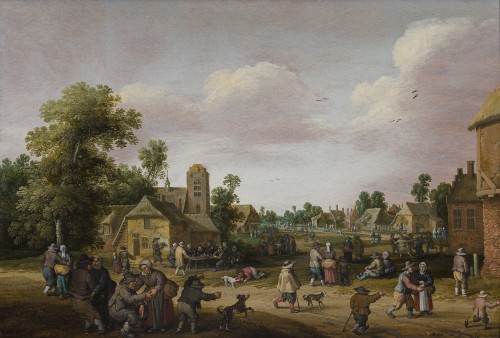 Joost Cornelisz Droochsloot (1586–1666) Village Scene - Paintings & Drawings Style Louis XIII